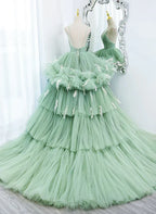 Tulle Layers Low Back Prom Dress Sweet Dress Quinceanera Dress
