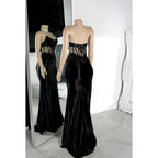 Sexy & Hot Scoop Sleeveless Applique Sheath Side Slit Evening Party Prom Dress