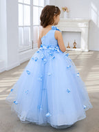 Ball-Gown/Princess Tulle Floor-length Flower Girl Dress
