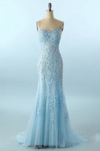Mermaid Long Prom Dress Backless Evening Dress