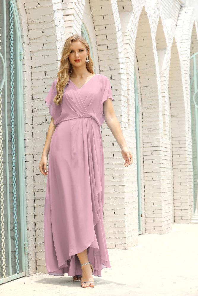 Baoleely  Mother of The Bride Dresses Plus Size V-Neck Floor Length Formal Prom Dress for Wedding Guest 28020