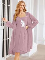 Sunnderly Mother of The Bride Groom Dresses Lace Appliques for Wedding Guest SY28066