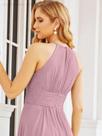 Numbersea Keyhole Bridesmaid Dresses Sleeveless Formal Evening Party Prom Gowns 28043