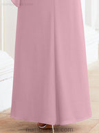 Sunnderly Formal Party Gown Dress Long Mother of The Bride Dresses with Ruffle Cape SY28026