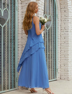 Chiffon Long Plus Size Mother of Bride Dresses Formal Bridesmaid Prom Gown SY28019