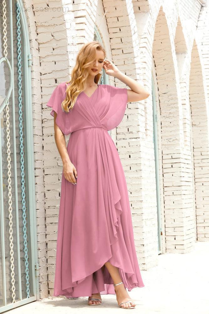 Baoleely  Mother of The Bride Dresses Plus Size V-Neck Floor Length Formal Prom Dress for Wedding Guest 28020