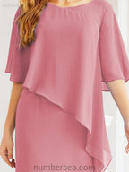 Sunnderly Formal Party Gown Dress Long Mother of The Bride Dresses with Ruffle Cape SY28026