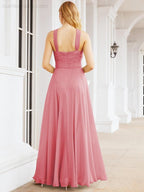 Numbersea Crisscross Halter Bridesmaid Dresses for Party Wedding Evening Prom Maxi Ball Gowns 28053