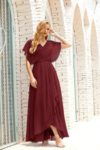 Baoleely  Mother of The Bride Dresses Plus Size V-Neck Floor Length Formal Prom Dress for Wedding Guest 28020