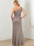 Sheath/Column One-Shoulder Floor-Length Mother of the Bride Dresses