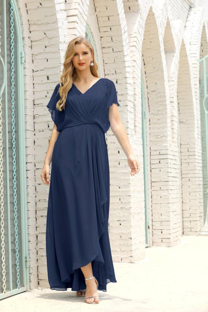 Baoleely  Mother of The Bride Dresses Plus Size V-Neck Floor Length Formal Prom Dress for Wedding Guest 28020