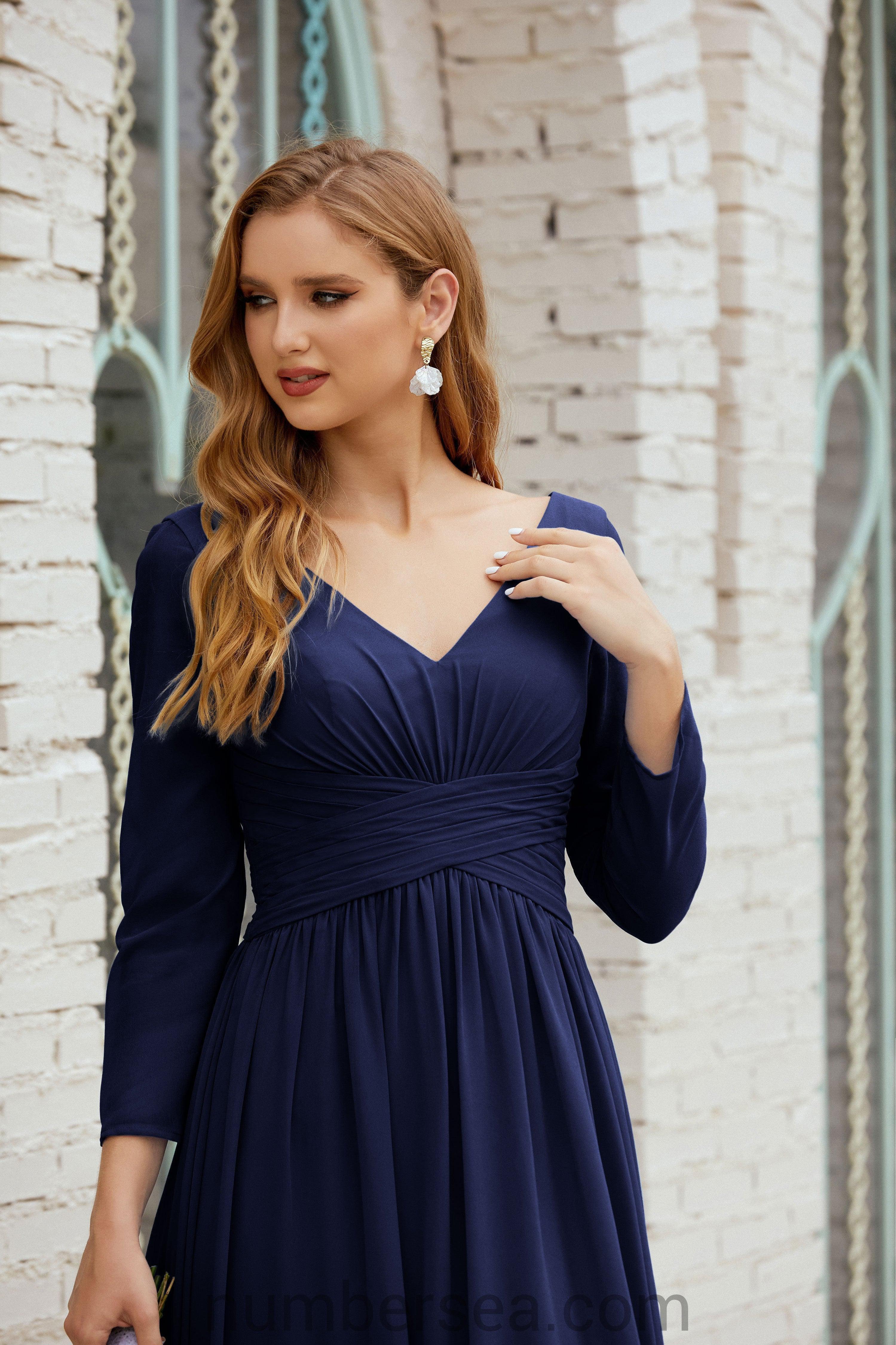 Numbersea Bridesmaid Dress Chiffon Formal Party Dress Evening Dress 28016