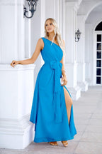 Ladies Chiffon One Shoulder Bridesmaid Evening Dress Wedding Party Evening Dress 28133