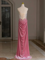Mermaid Velvet Long Prom Dress Long Formal Dress