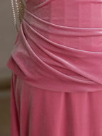 Mermaid Velvet Long Prom Dress Long Formal Dress