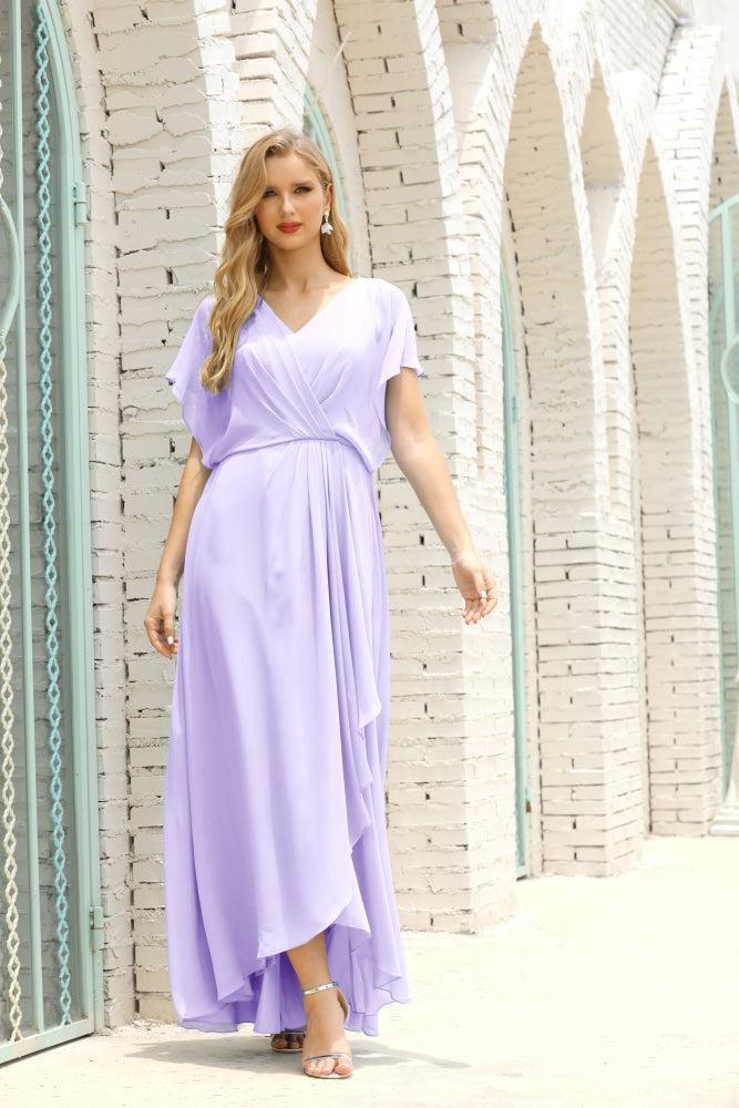 Baoleely  Mother of The Bride Dresses Plus Size V-Neck Floor Length Formal Prom Dress for Wedding Guest 28020