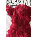 Glamorous & Dramatic Off-Shoulder Sleeveless A-Line Applique Evening Party Prom Dress