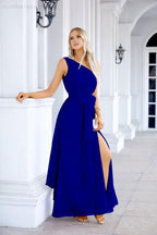 Ladies Chiffon One Shoulder Bridesmaid Evening Dress Wedding Party Evening Dress 28133