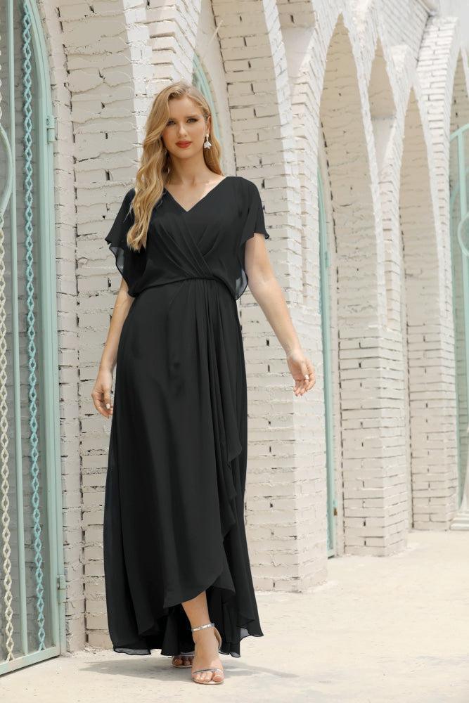Baoleely  Mother of The Bride Dresses Plus Size V-Neck Floor Length Formal Prom Dress for Wedding Guest 28020