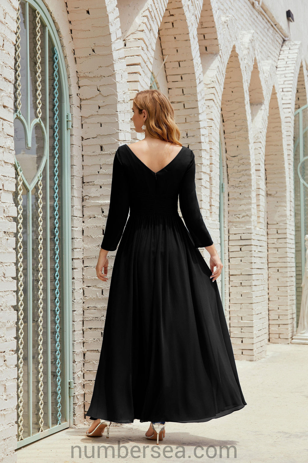 Numbersea Bridesmaid Dress Chiffon Formal Party Dress Evening Dress 28016