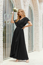 Baoleely  Mother of The Bride Dresses Plus Size V-Neck Floor Length Formal Prom Dress for Wedding Guest 28020