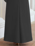 Sunnderly Formal Party Gown Dress Long Mother of The Bride Dresses with Ruffle Cape SY28026