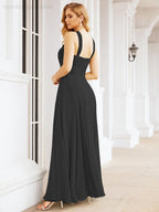 Numbersea Crisscross Halter Bridesmaid Dresses for Party Wedding Evening Prom Maxi Ball Gowns 28053