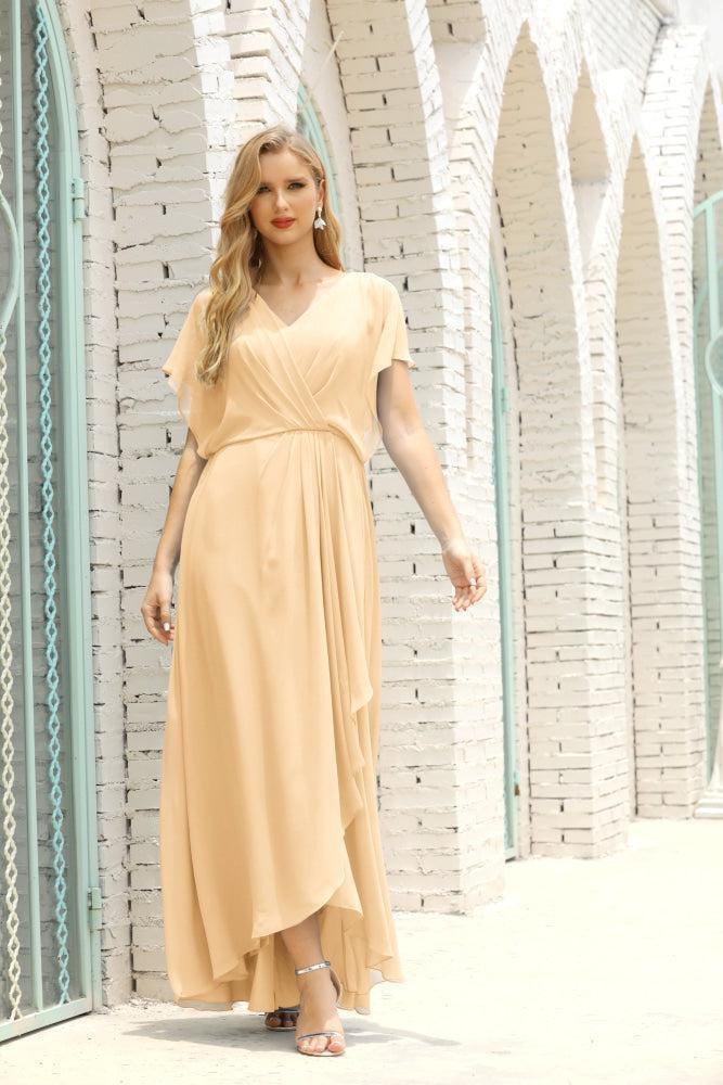 Baoleely  Mother of The Bride Dresses Plus Size V-Neck Floor Length Formal Prom Dress for Wedding Guest 28020