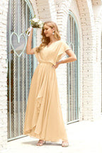 Baoleely  Mother of The Bride Dresses Plus Size V-Neck Floor Length Formal Prom Dress for Wedding Guest 28020