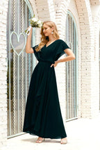 Baoleely  Mother of The Bride Dresses Plus Size V-Neck Floor Length Formal Prom Dress for Wedding Guest 28020