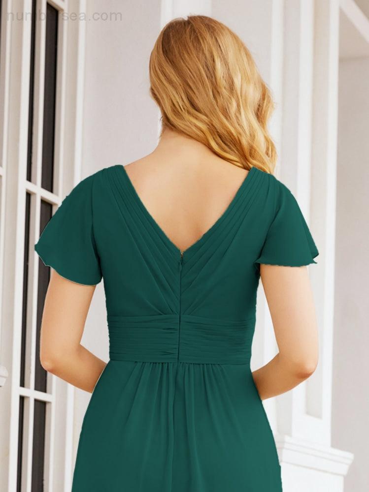 Baoleely Formal Prom Gowns for Mother of The Bride Cap Sleeves Bridesmaid Dress 28047