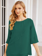 Sunnderly Elegant 2 Piece Mother of The Bride Dress Plus Size Pant Suits Ruffle Layers Sliver Housecoat SY28064