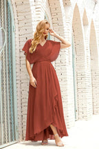 Baoleely  Mother of The Bride Dresses Plus Size V-Neck Floor Length Formal Prom Dress for Wedding Guest 28020