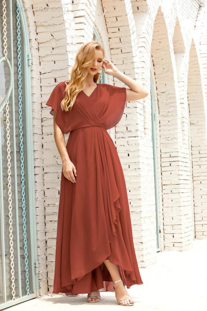 Baoleely  Mother of The Bride Dresses Plus Size V-Neck Floor Length Formal Prom Dress for Wedding Guest 28020