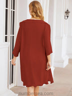 Sunnderly Mother of The Bride Dresses Prom Dress Casual Pleated Dress  SY28065