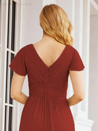 Baoleely Formal Prom Gowns for Mother of The Bride Cap Sleeves Bridesmaid Dress 28047