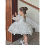 Cute Baby Girl Christmas Dress Toddler Pageant First Communion Princess Dress