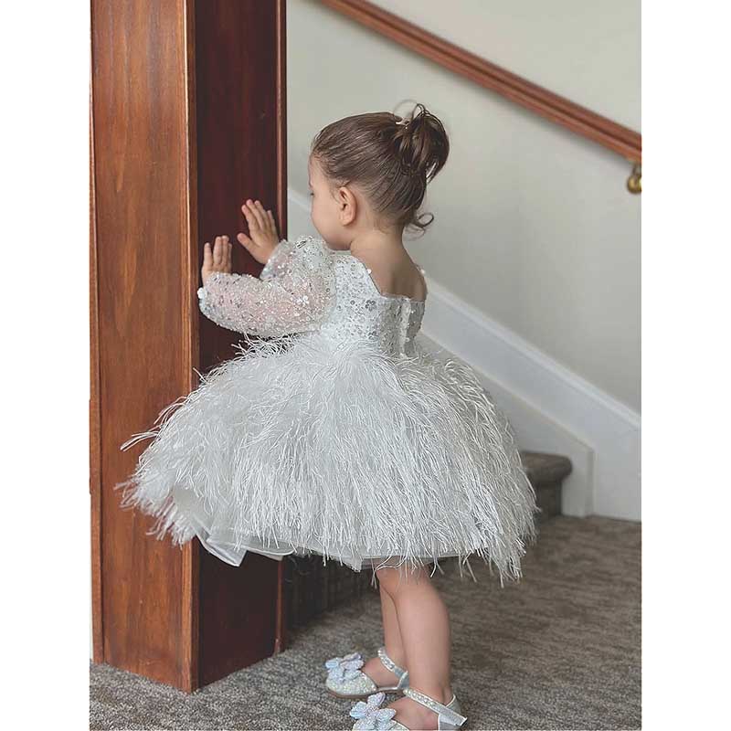 Cute Baby Girl Christmas Dress Toddler Pageant First Communion Princess Dress