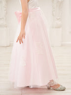 A-line Satin Tulle Ankle-length Pink Dress (2003227111)