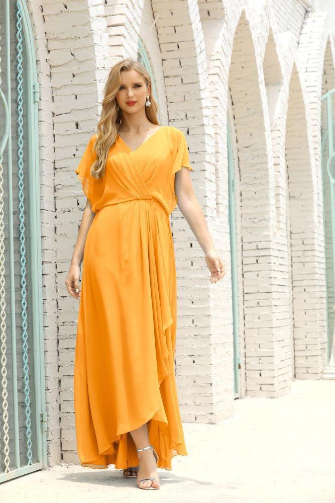 Baoleely  Mother of The Bride Dresses Plus Size V-Neck Floor Length Formal Prom Dress for Wedding Guest 28020