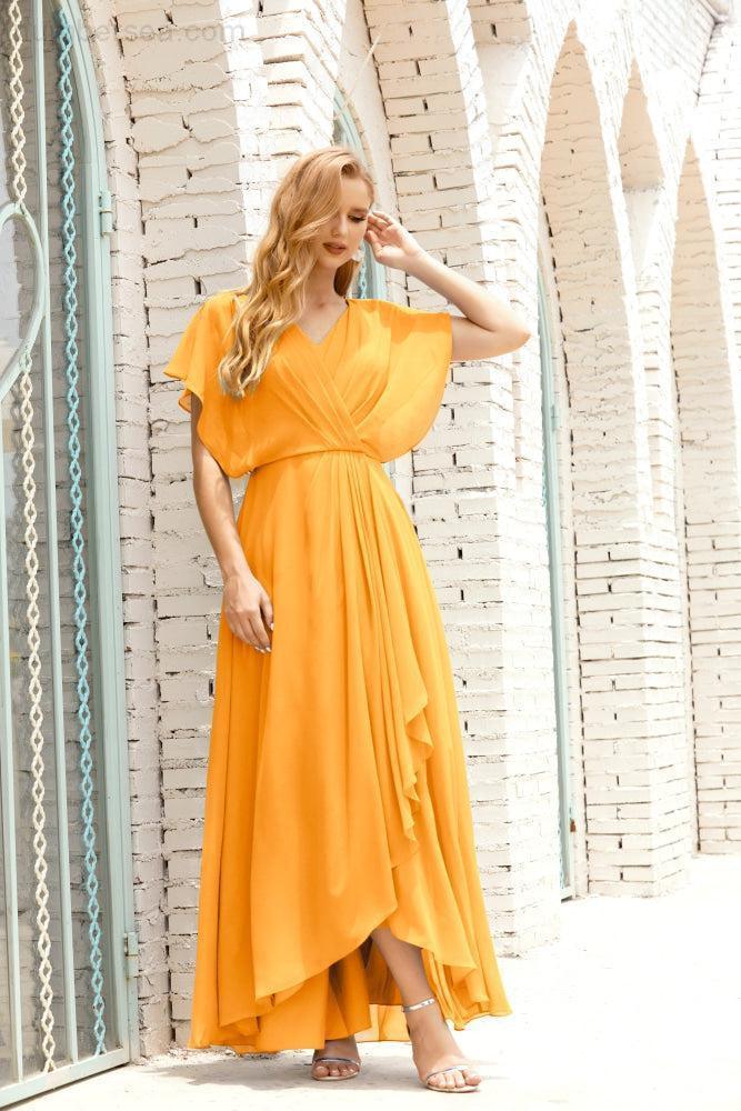 Baoleely  Mother of The Bride Dresses Plus Size V-Neck Floor Length Formal Prom Dress for Wedding Guest 28020