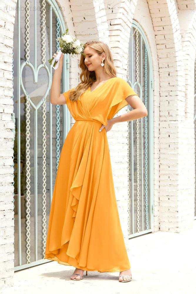 Baoleely  Mother of The Bride Dresses Plus Size V-Neck Floor Length Formal Prom Dress for Wedding Guest 28020
