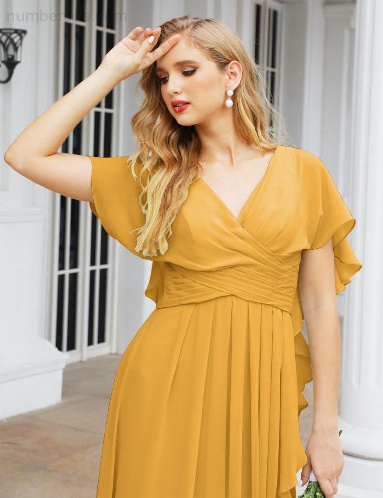 Numbersea Bridesmaid Dresses Backless Formal Prom Gowns for Evening Party Mother of The Bride Dress 28040