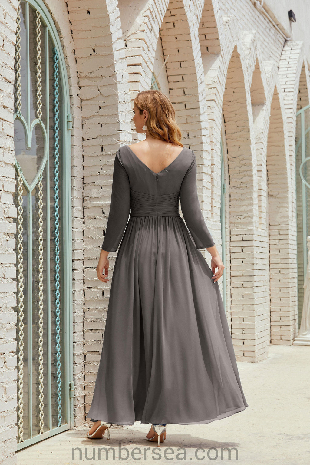 Numbersea Bridesmaid Dress Chiffon Formal Party Dress Evening Dress 28016