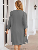 Sunnderly Mother of The Bride Dresses Prom Dress Casual Pleated Dress  SY28065