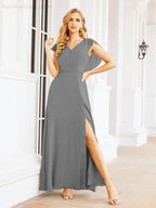 Sunnderly Bridesmaid Dresses Cape Formal Prom Dress Open Back Gowns for Mother of The Bride SY28058