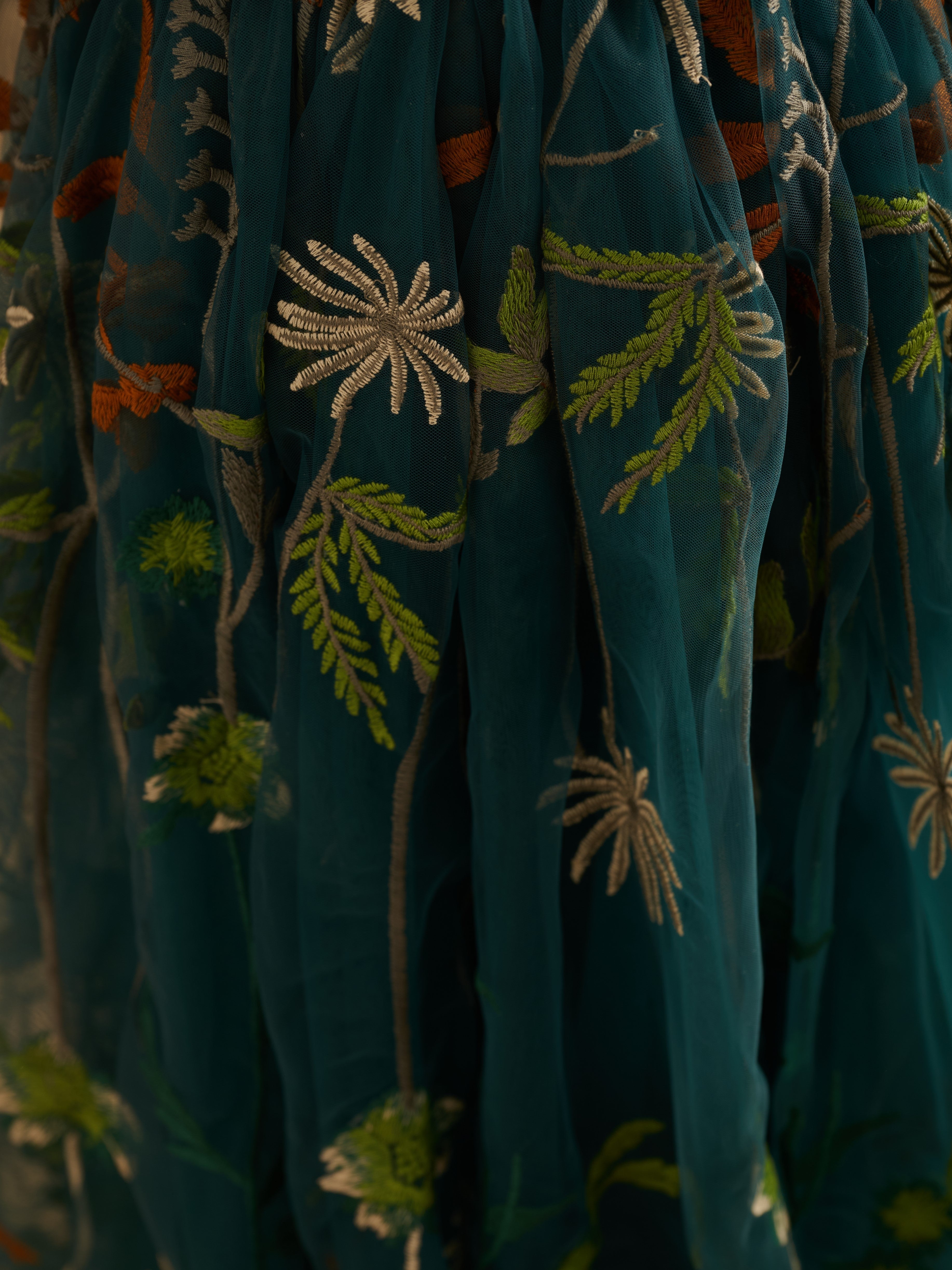 Tulle A-Line Full-Length Garden Boho Flower Girl Dress