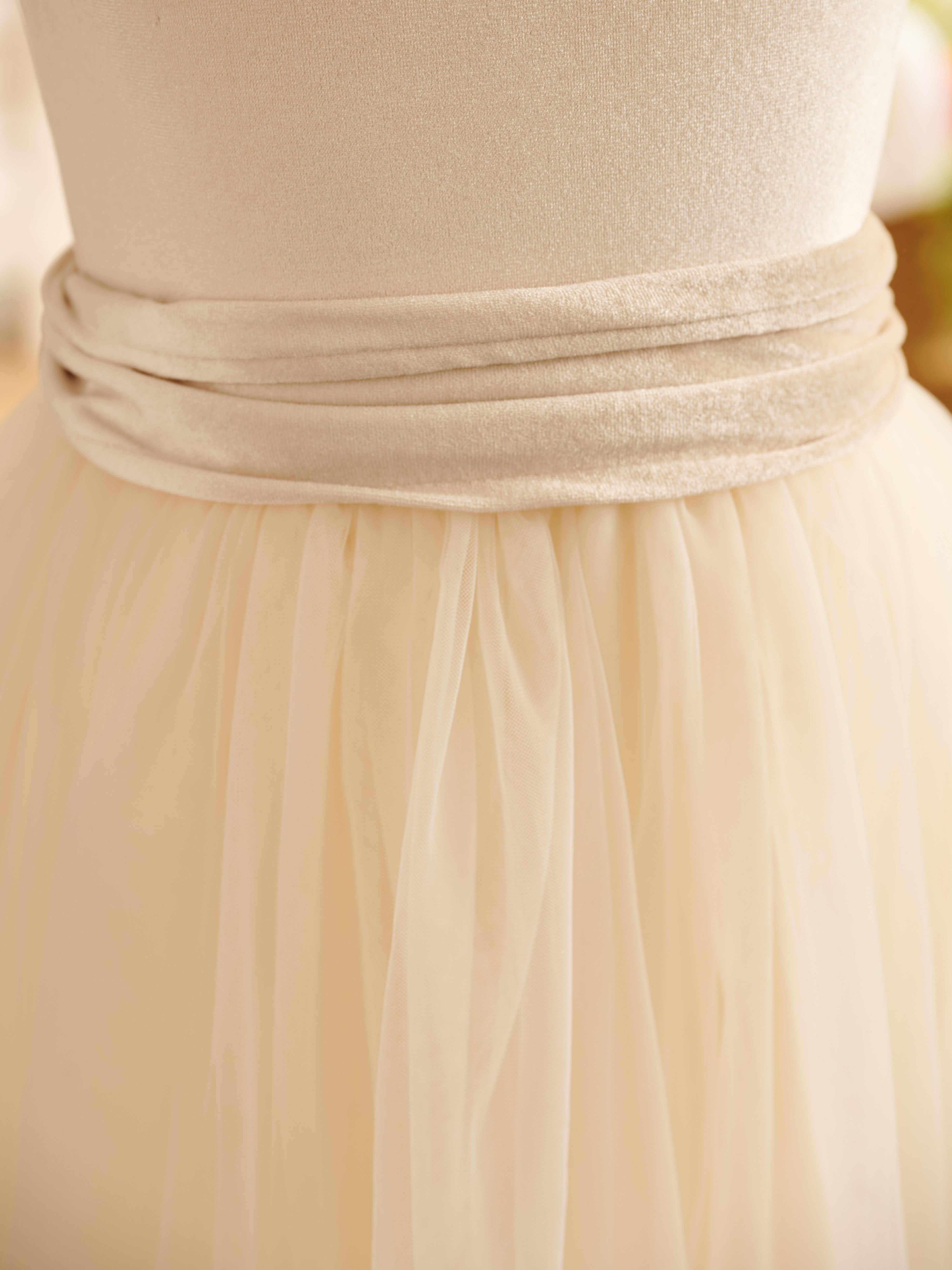 Velvet Floor-length Winter Flower Girl Dress