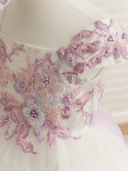 Ball-Gown/Princess Lace Tulle Floor-length Flower Girl Dress