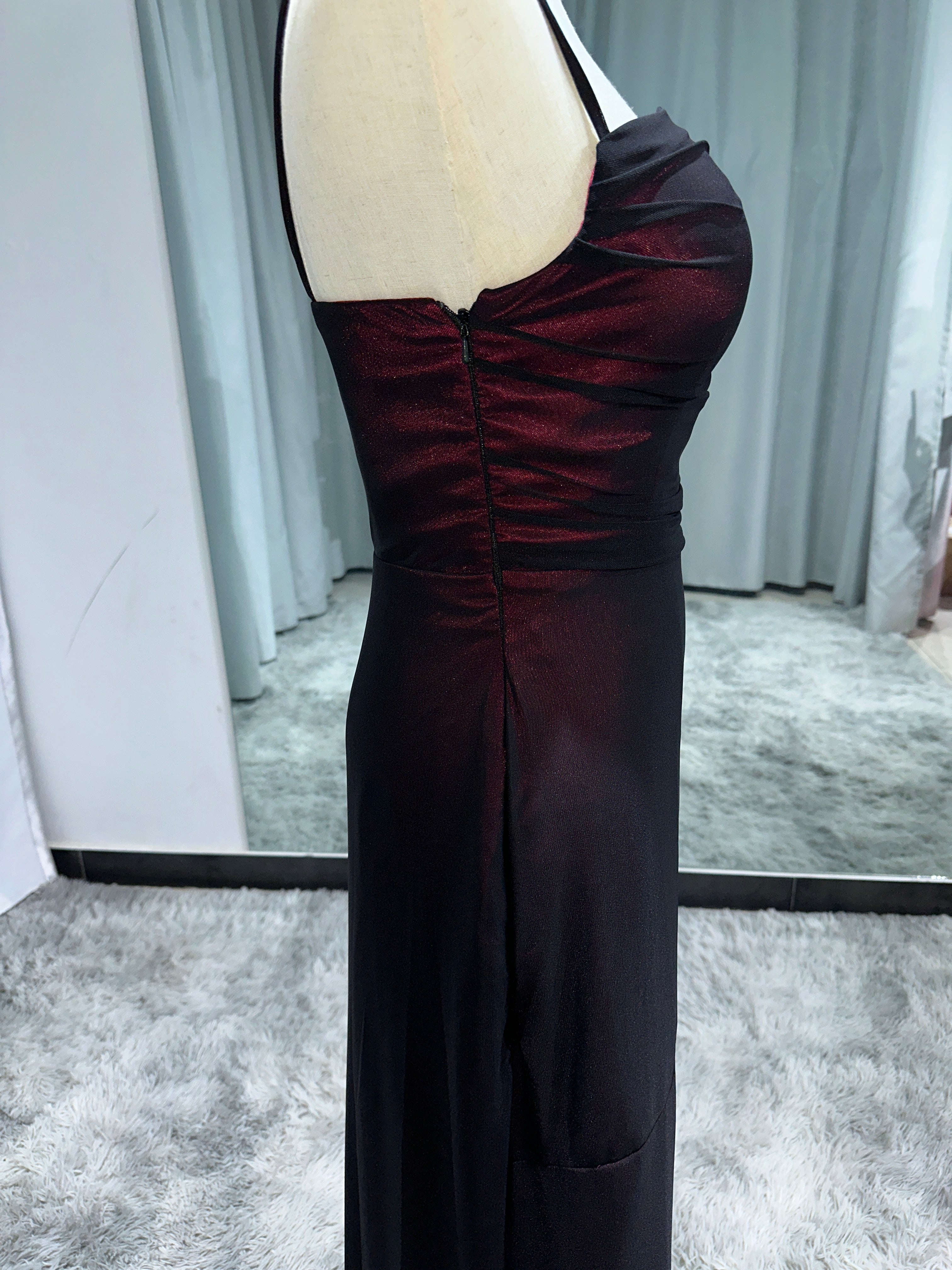 Sheath Spaghetti Straps Floor-length Long Prom Dress with Silt